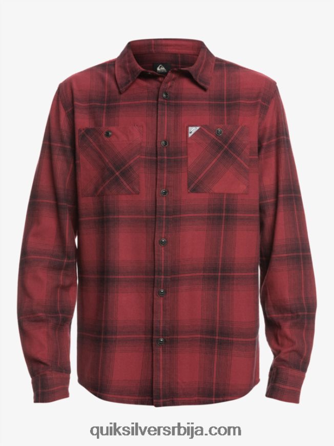 мушкарци Quiksilver сатурн карирана кошуља дугих рукава рубин вино сатурн Z824VN1691