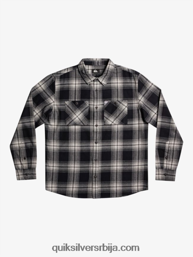 мушкарци Quiksilver сатурн карирана кошуља дугих рукава црни сатурн Z824VN1692