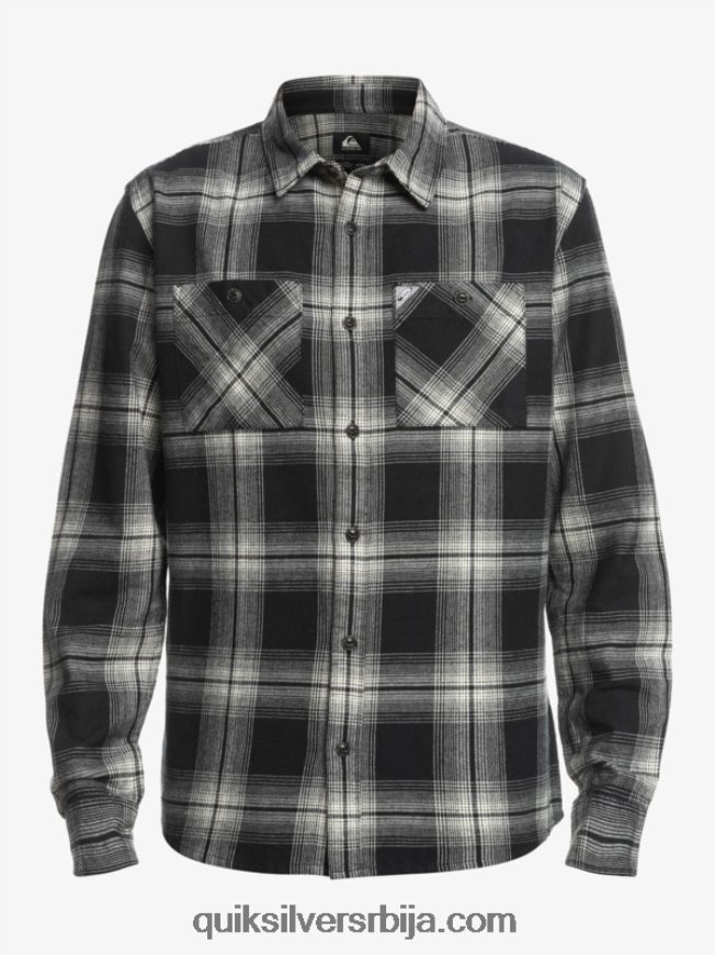 мушкарци Quiksilver сатурн карирана кошуља дугих рукава црни сатурн Z824VN1692