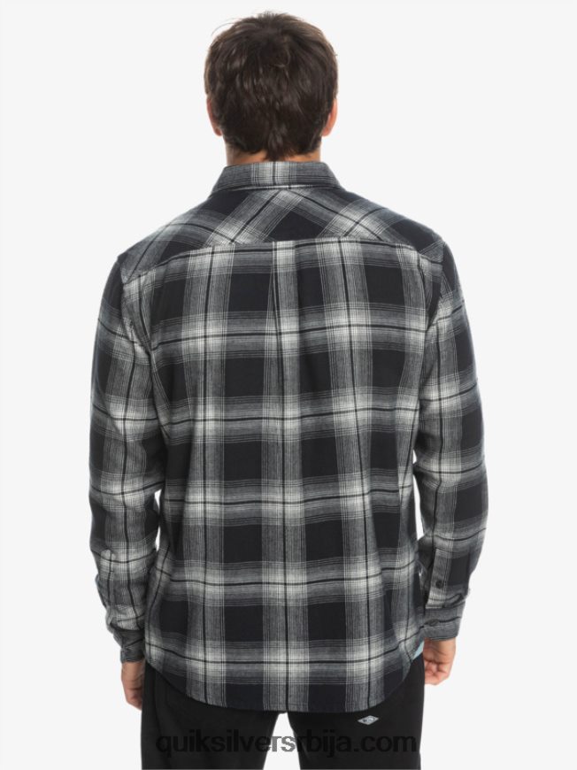 мушкарци Quiksilver сатурн карирана кошуља дугих рукава црни сатурн Z824VN1692