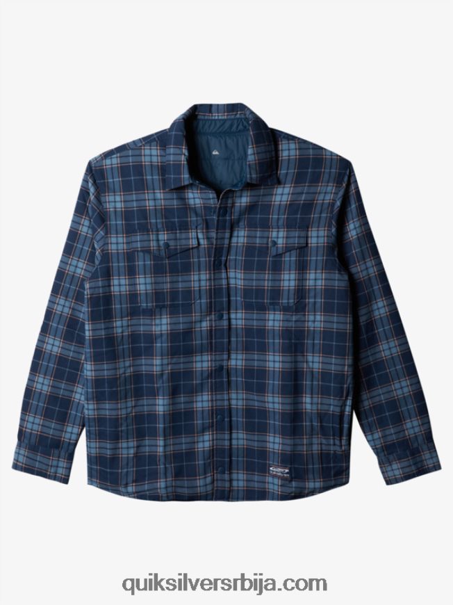 мушкарци Quiksilver фланелска кошуља са изолацијом са слободним пењањем инсигниа плава слободни успон Z824VN1702