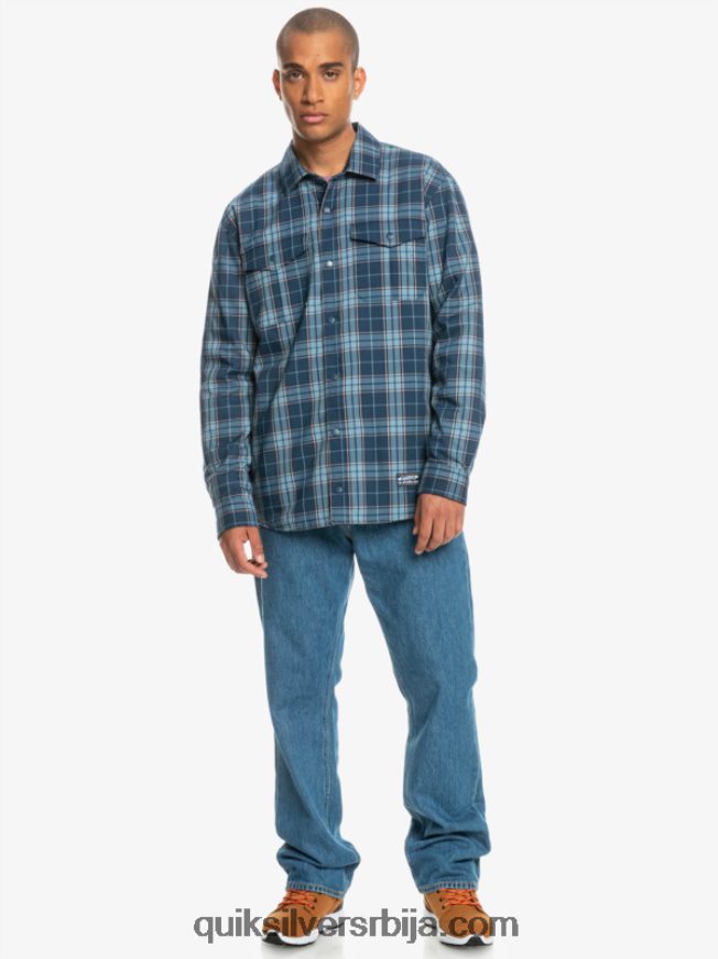 мушкарци Quiksilver фланелска кошуља са изолацијом са слободним пењањем инсигниа плава слободни успон Z824VN1702