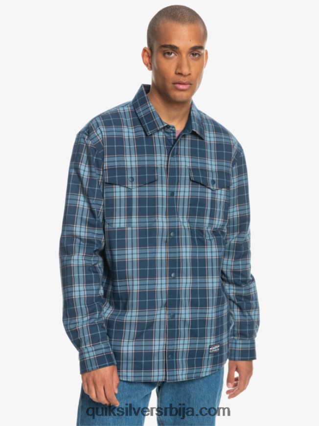 мушкарци Quiksilver фланелска кошуља са изолацијом са слободним пењањем инсигниа плава слободни успон Z824VN1702