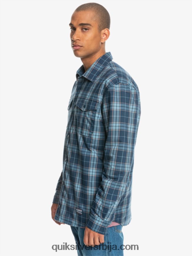 мушкарци Quiksilver фланелска кошуља са изолацијом са слободним пењањем инсигниа плава слободни успон Z824VN1702