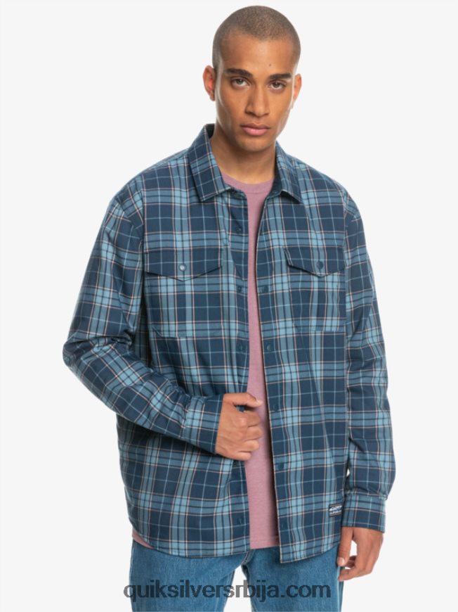 мушкарци Quiksilver фланелска кошуља са изолацијом са слободним пењањем инсигниа плава слободни успон Z824VN1702