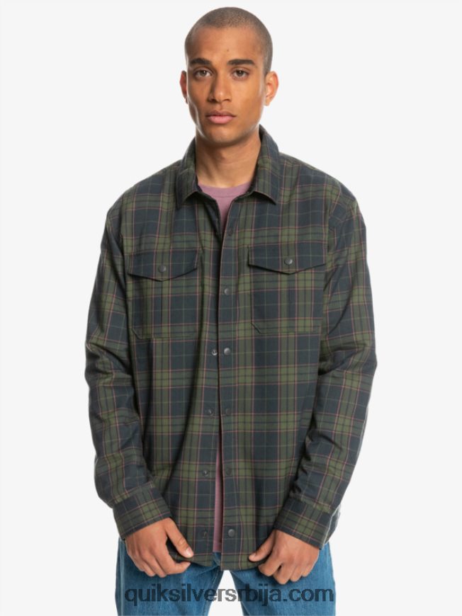 мушкарци Quiksilver фланелска кошуља са изолацијом са слободним пењањем фантомски слободни успон Z824VN1703