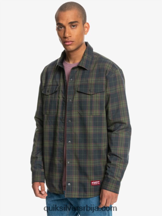мушкарци Quiksilver фланелска кошуља са изолацијом са слободним пењањем фантомски слободни успон Z824VN1703