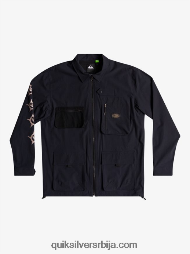 мушкарци Quiksilver испод неба кошуља дугих рукава црн Z824VN1717