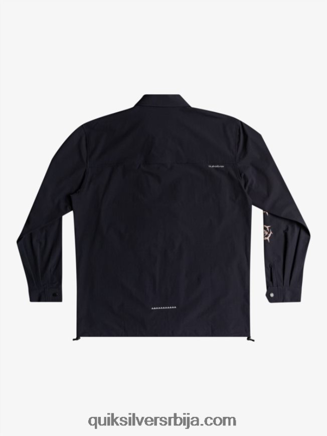 мушкарци Quiksilver испод неба кошуља дугих рукава црн Z824VN1717