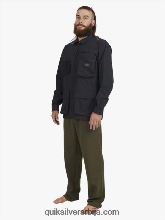 мушкарци Quiksilver испод неба кошуља дугих рукава црн Z824VN1717