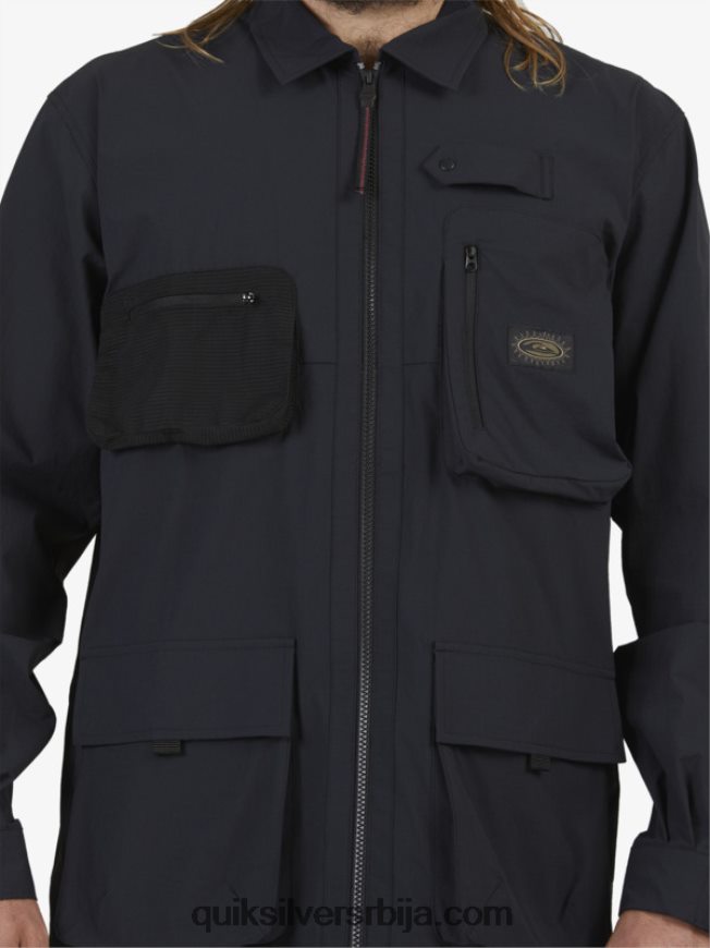 мушкарци Quiksilver испод неба кошуља дугих рукава црн Z824VN1717