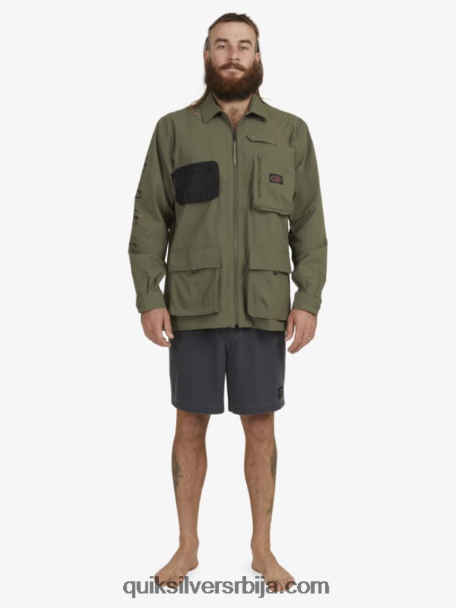 мушкарци Quiksilver испод неба кошуља дугих рукава лист грожђа Z824VN1718