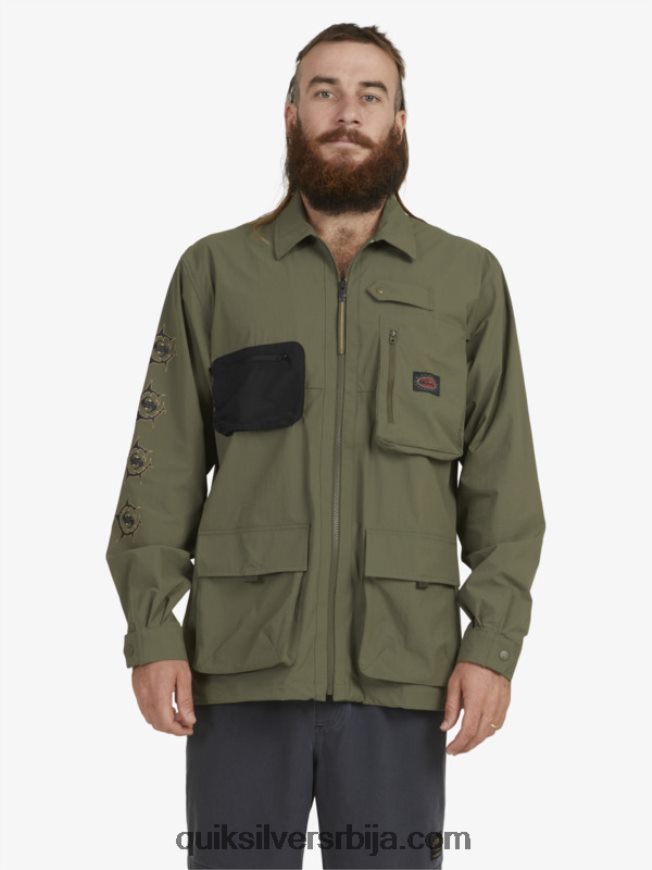 мушкарци Quiksilver испод неба кошуља дугих рукава лист грожђа Z824VN1718