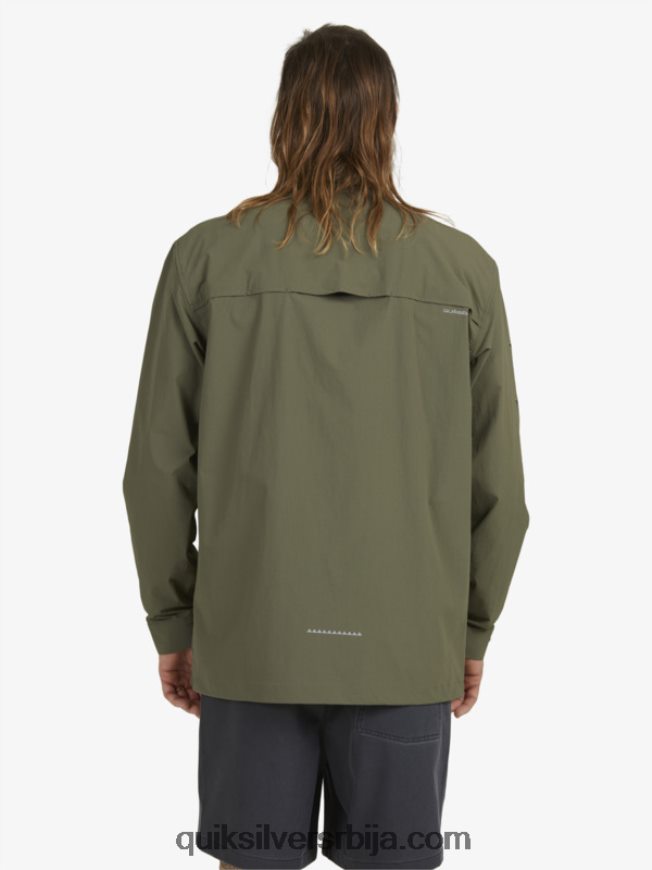 мушкарци Quiksilver испод неба кошуља дугих рукава лист грожђа Z824VN1718