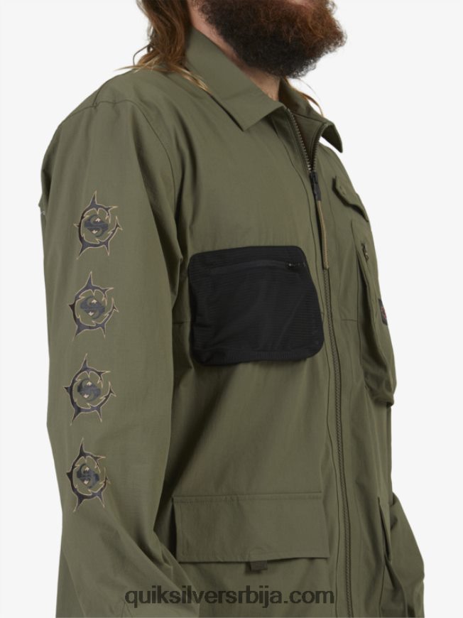 мушкарци Quiksilver испод неба кошуља дугих рукава лист грожђа Z824VN1718