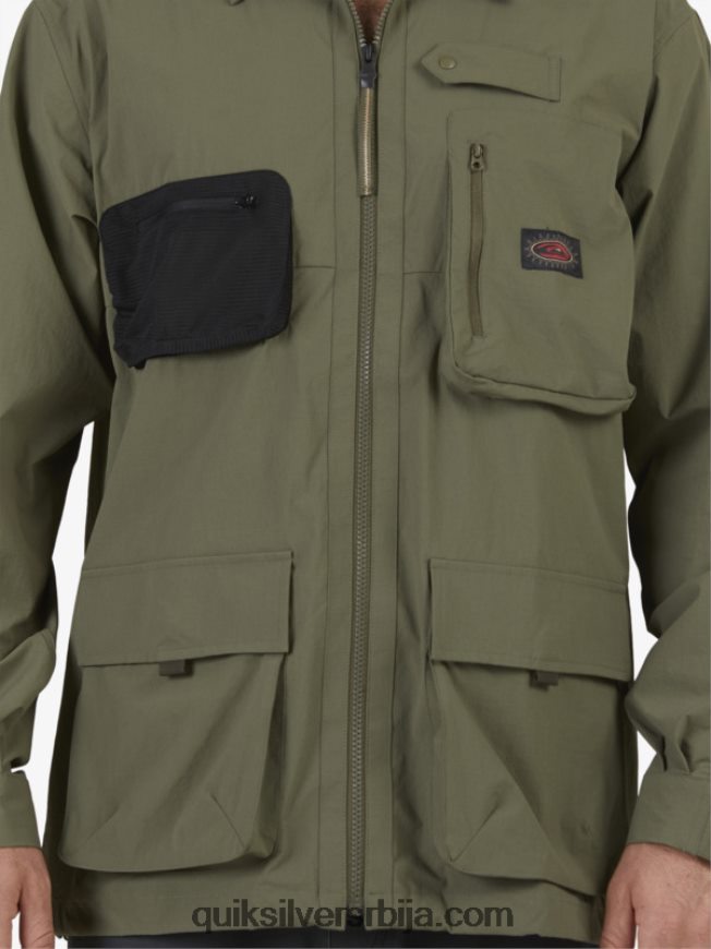мушкарци Quiksilver испод неба кошуља дугих рукава лист грожђа Z824VN1718