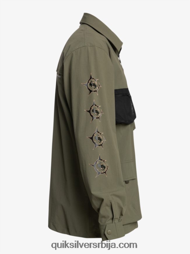 мушкарци Quiksilver испод неба кошуља дугих рукава лист грожђа Z824VN1718
