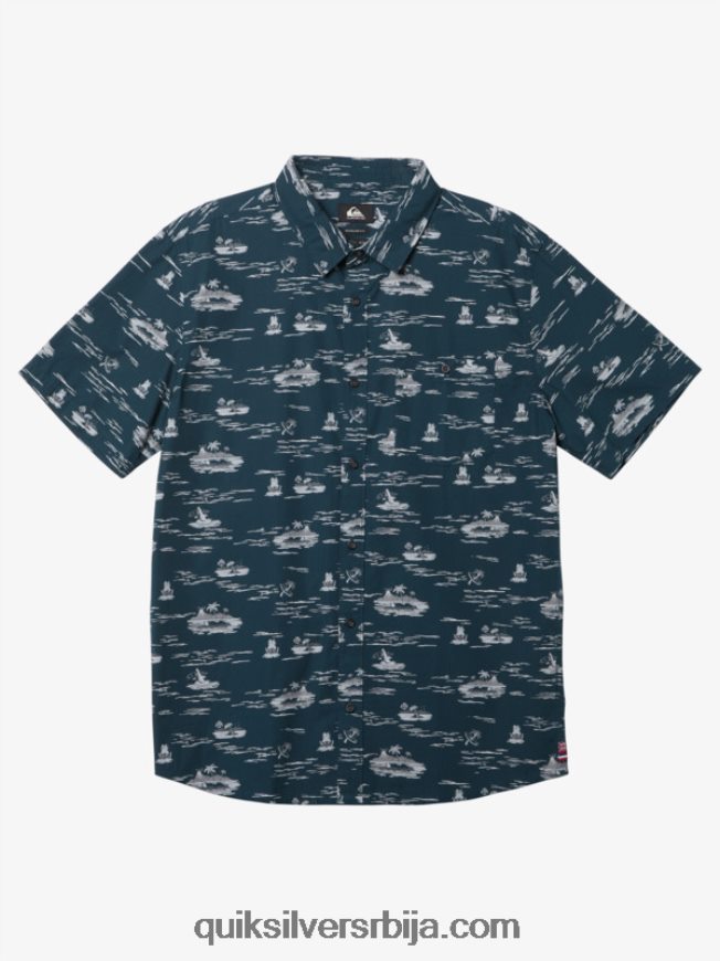 мушкарци Quiksilver Хаваии лост ат сеа мајица кратких рукава поноћна морнарица Z824VN1726
