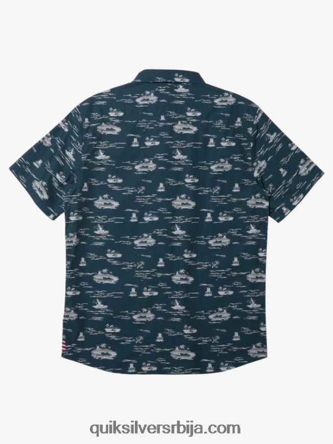 мушкарци Quiksilver Хаваии лост ат сеа мајица кратких рукава поноћна морнарица Z824VN1726