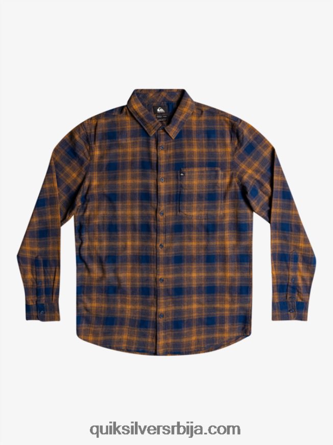 мушкарци Quiksilver ганаваи растезљива фланелска кошуља дугих рукава инсигниа блуе ганаваи Z824VN1767