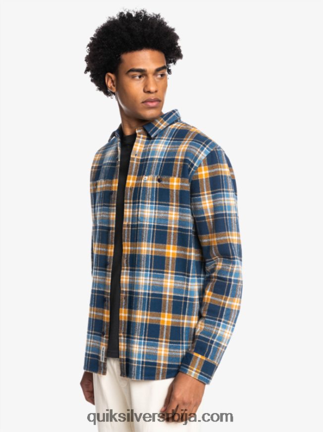 мушкарци Quiksilver фланел кошуља дугих рукава интрепиде екплорер инсигниа плава неустрашива Z824VN1770