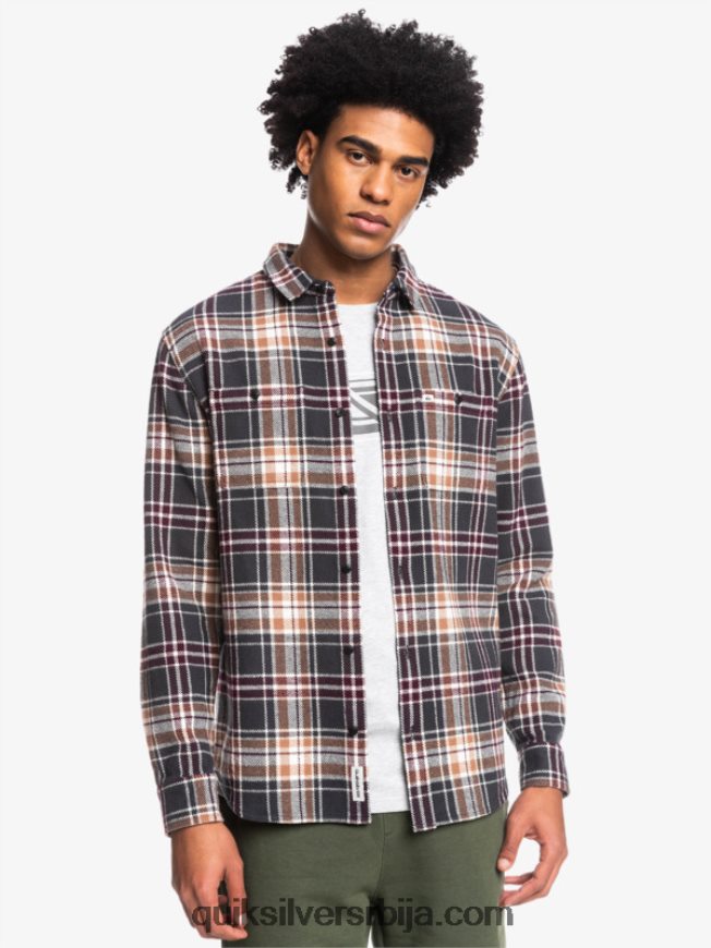 мушкарци Quiksilver фланел кошуља дугих рукава интрепиде екплорер фантомски неустрашив Z824VN1771