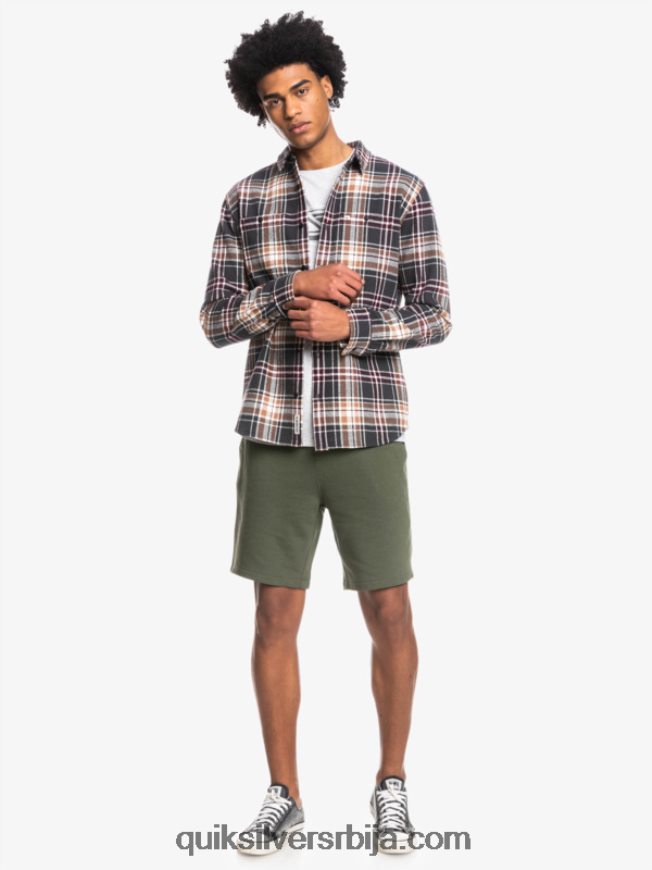 мушкарци Quiksilver фланел кошуља дугих рукава интрепиде екплорер фантомски неустрашив Z824VN1771