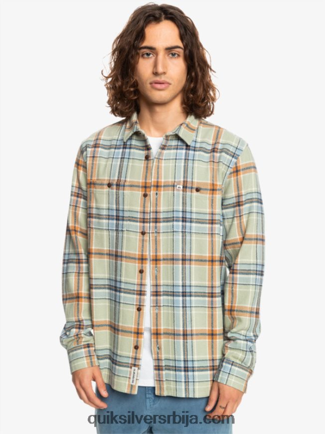 мушкарци Quiksilver фланел кошуља дугих рукава интрепиде екплорер пустињски жалфија неустрашива Z824VN1772