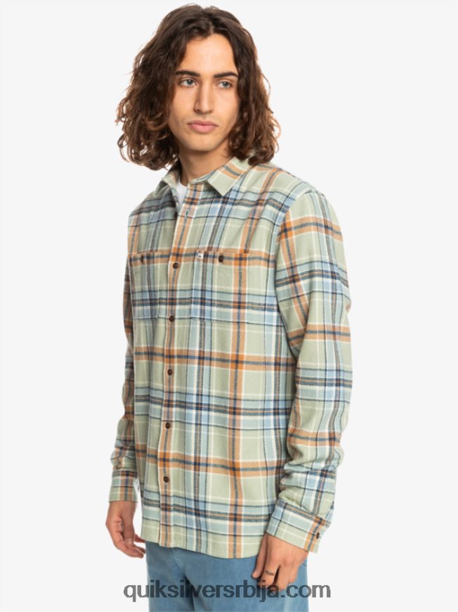 мушкарци Quiksilver фланел кошуља дугих рукава интрепиде екплорер пустињски жалфија неустрашива Z824VN1772