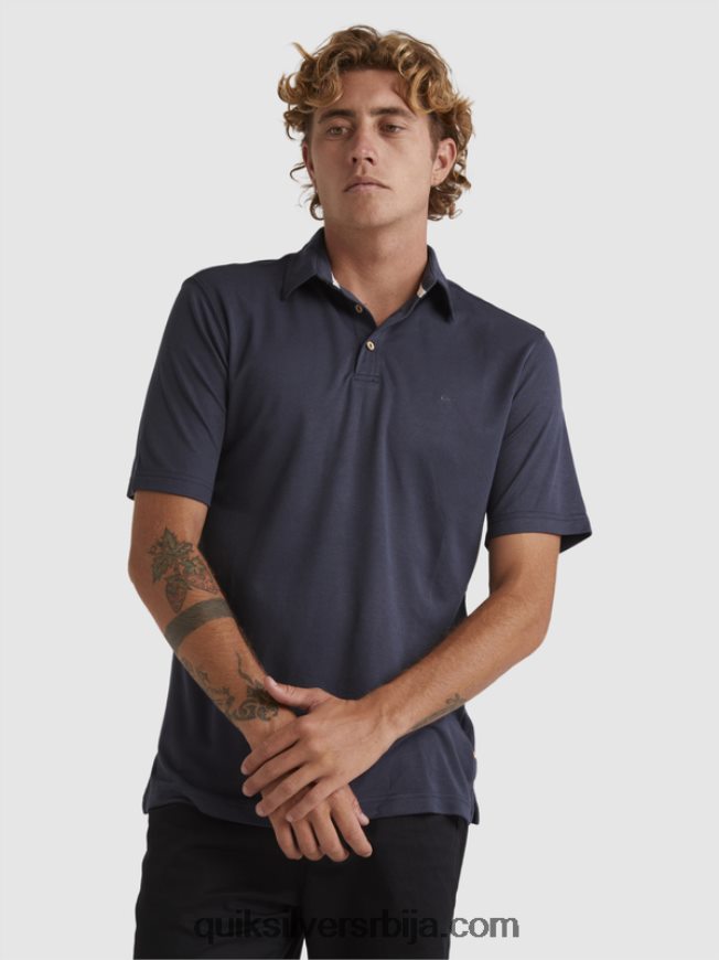 мушкарци Quiksilver ватерман ватерполо поло мајица кратких рукава плаве ноћи Z824VN250