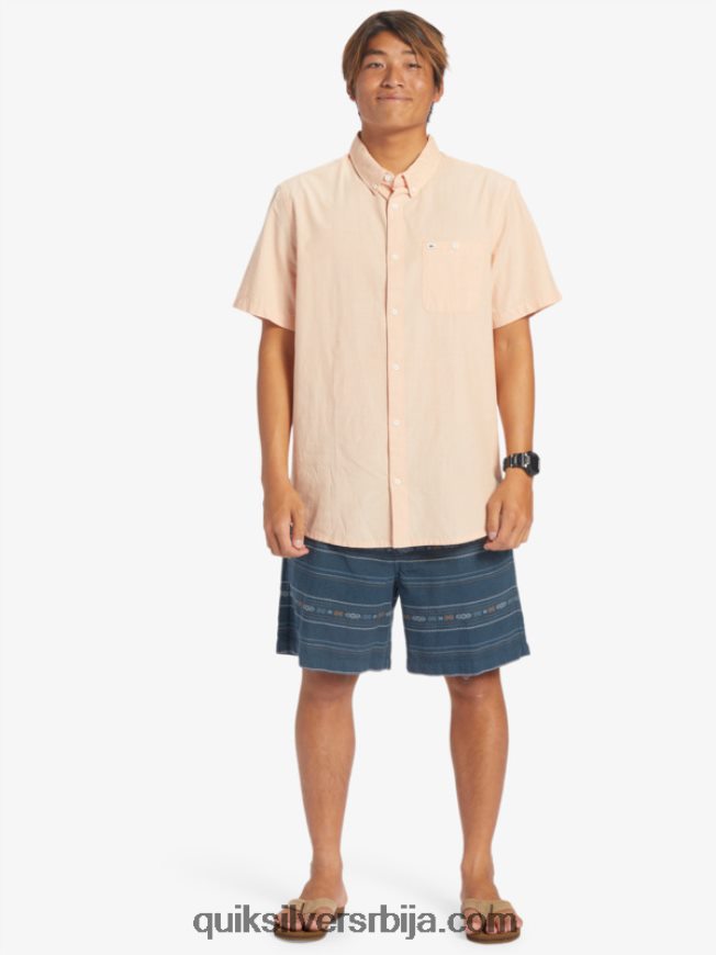 мушкарци Quiksilver винфалл кошуља кратких рукава бакар тан Z824VN378