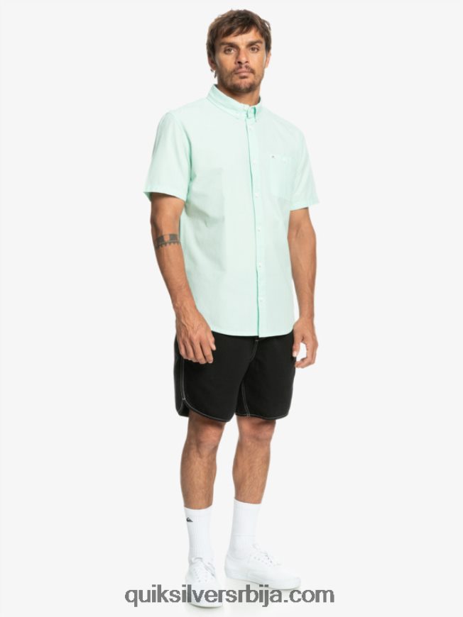 мушкарци Quiksilver винфалл кошуља кратких рукава ледена аква Z824VN382