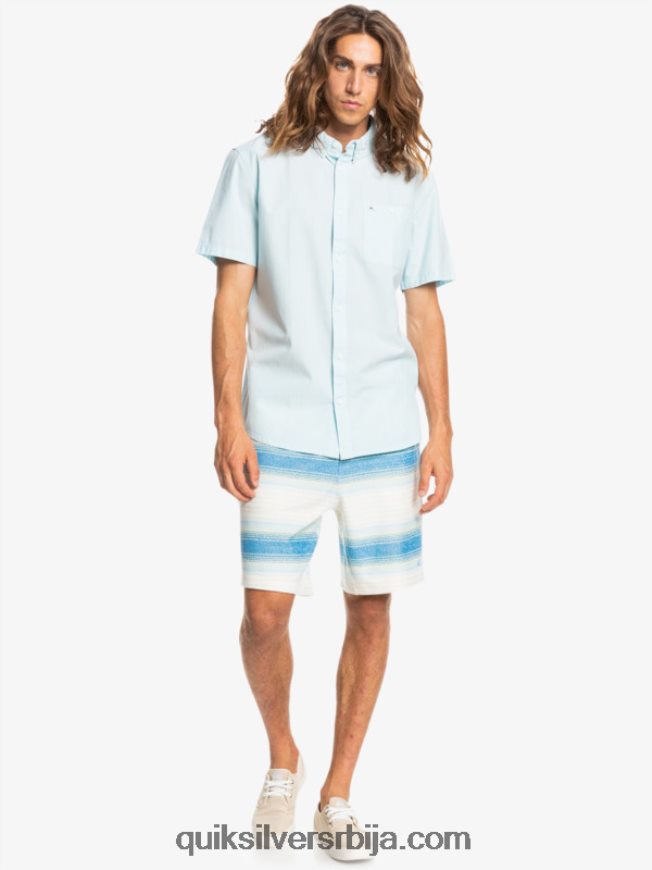 мушкарци Quiksilver винфалл кошуља кратких рукава прозрачно плаво Z824VN384