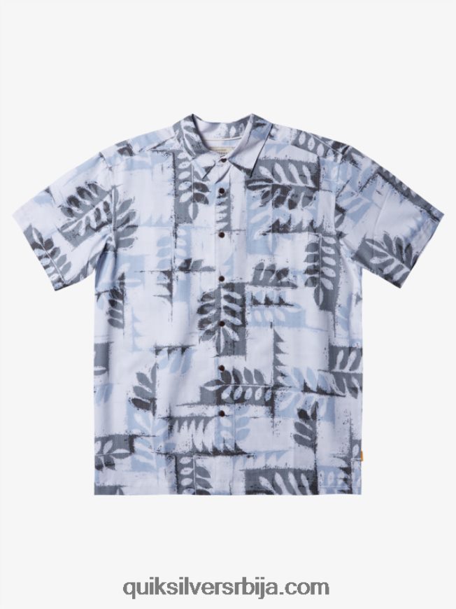 мушкарци Quiksilver ватерман цаноес рееф техничка кошуља кратких рукава бели кану гребен ж Z824VN398