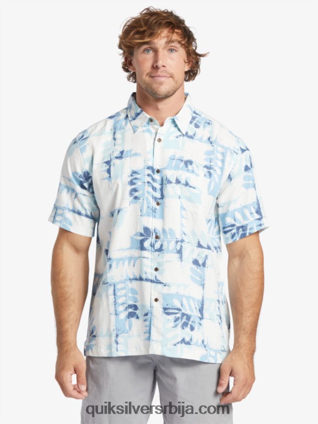 мушкарци Quiksilver ватерман цаноес рееф техничка кошуља кратких рукава сумрак плави кану гребен ж Z824VN399