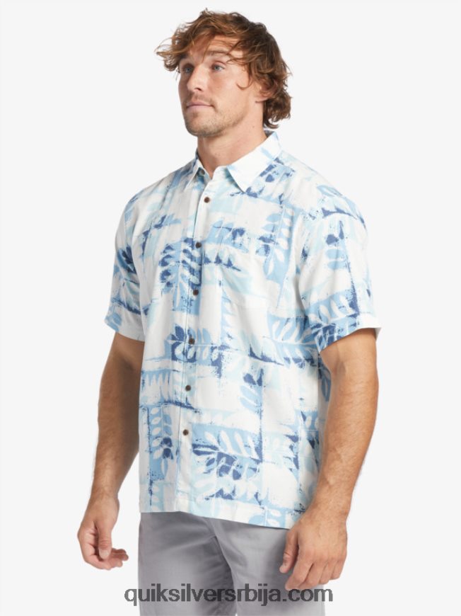 мушкарци Quiksilver ватерман цаноес рееф техничка кошуља кратких рукава сумрак плави кану гребен ж Z824VN399