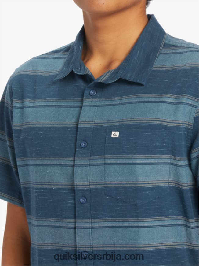 мушкарци Quiksilver цали сунрисе кошуља кратких рукава поноћна морнарица кали стр Z824VN446