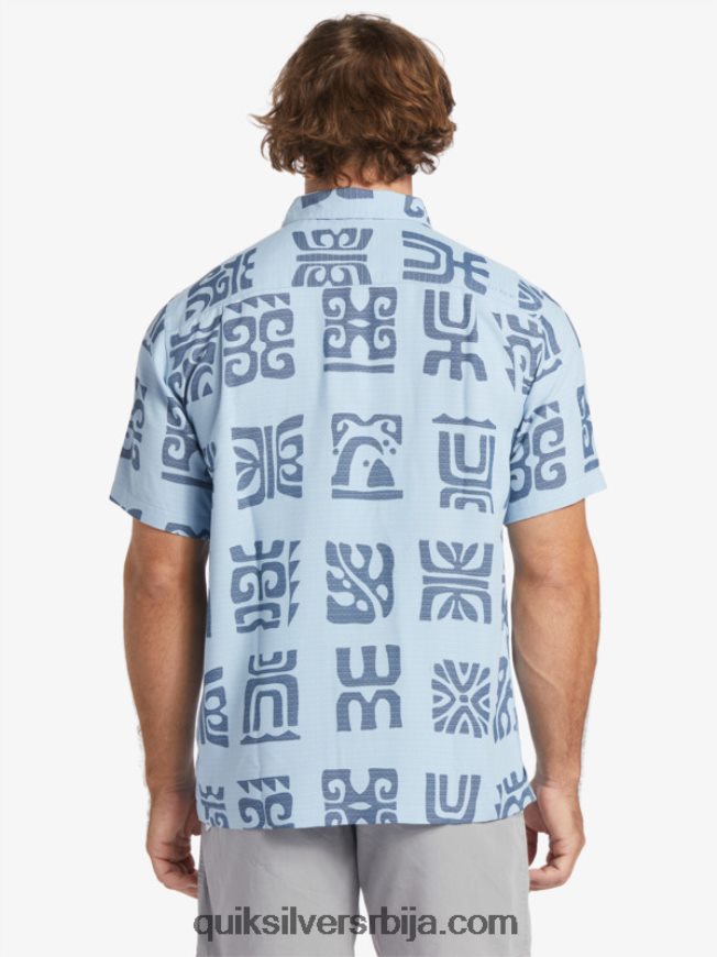 мушкарци Quiksilver кошуља кратких рукава ватерман канал паддле сумрак плави канал весло Z824VN457