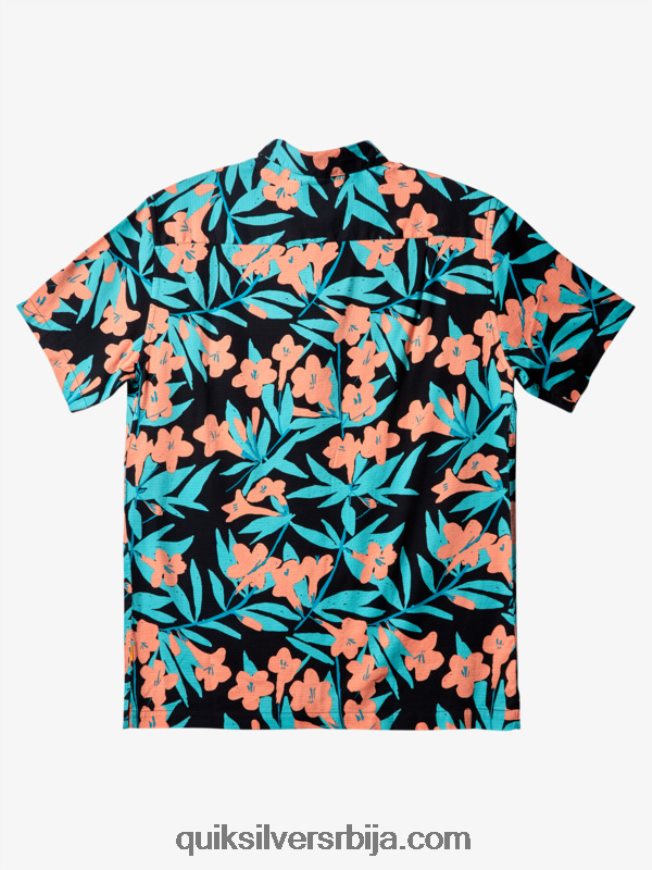 мушкарци Quiksilver Ватерман ароунд Бусх кошуља кратких рукава црно око грма Z824VN474