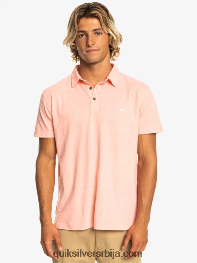 мушкарци Quiksilver Сунсет цруисе поло мајица кратких рукава свеж лосос Z824VN480