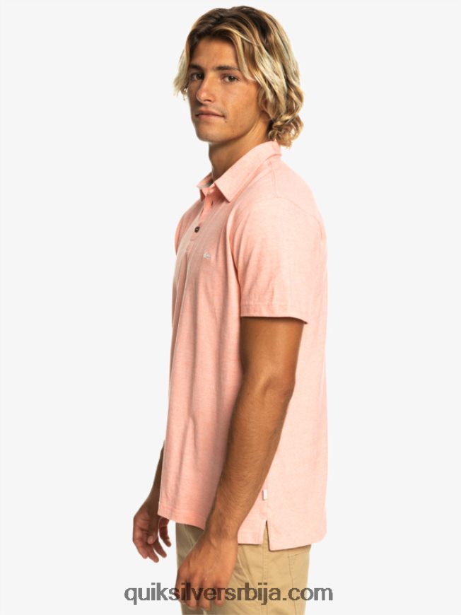 мушкарци Quiksilver Сунсет цруисе поло мајица кратких рукава свеж лосос Z824VN480
