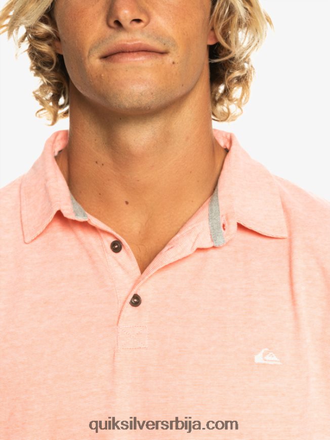 мушкарци Quiksilver Сунсет цруисе поло мајица кратких рукава свеж лосос Z824VN480