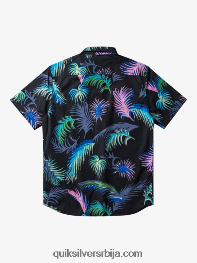 мушкарци Quiksilver Тропицал глитцх кошуља кратких рукава црна тропска грешка Z824VN551