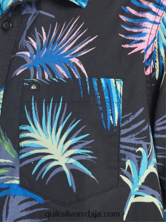 мушкарци Quiksilver Тропицал глитцх кошуља кратких рукава црна тропска грешка Z824VN551