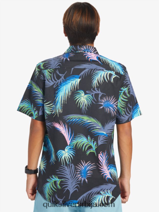 мушкарци Quiksilver Тропицал глитцх кошуља кратких рукава црна тропска грешка Z824VN551