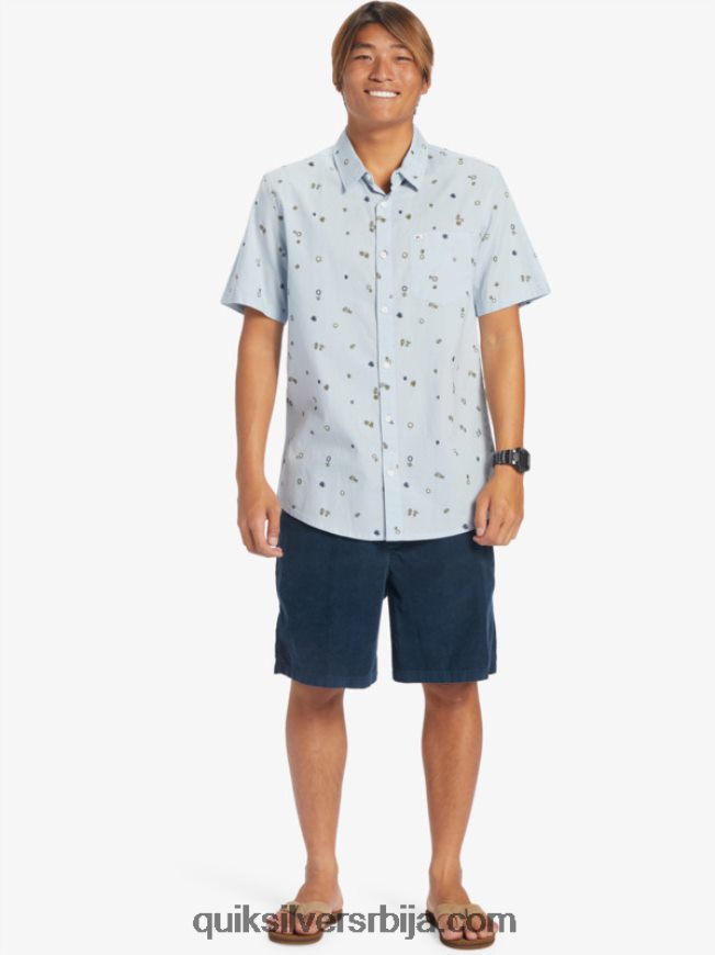 мушкарци Quiksilver мирна рејв мајица кратких рукава небески плави мирни рејв с Z824VN591