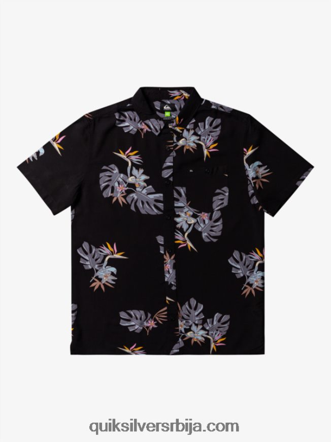 мушкарци Quiksilver цветна кошуља кратких рукава црни цветни сс Z824VN649
