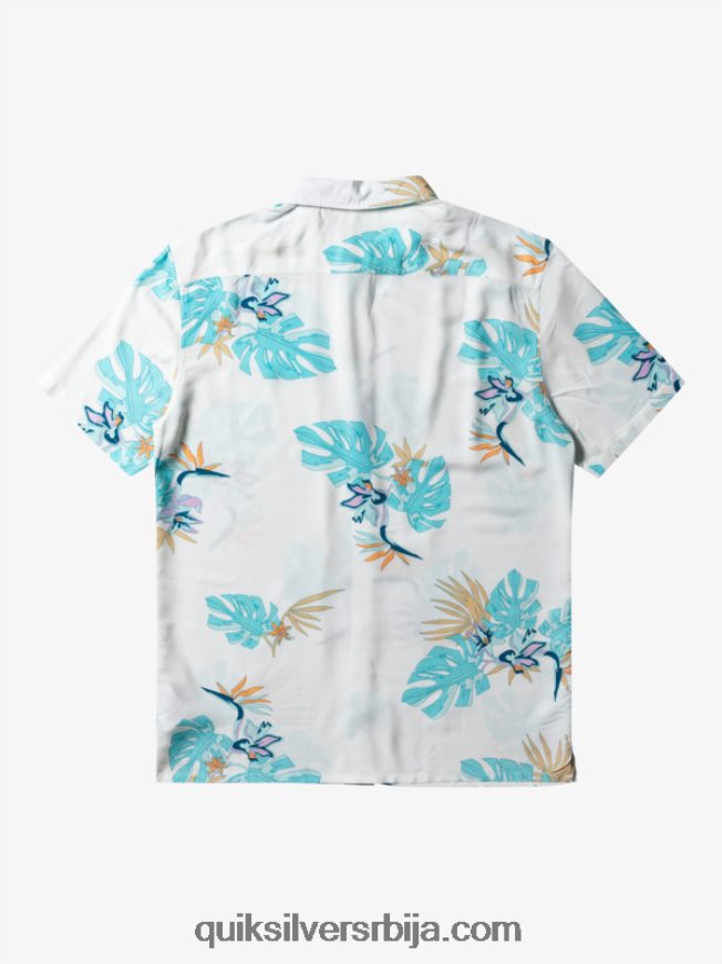 мушкарци Quiksilver цветна кошуља кратких рукава снежно бели цветни сс Z824VN650