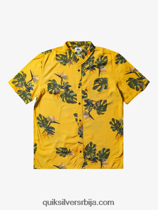 мушкарци Quiksilver цветна кошуља кратких рукава жуманце цветни сс Z824VN651