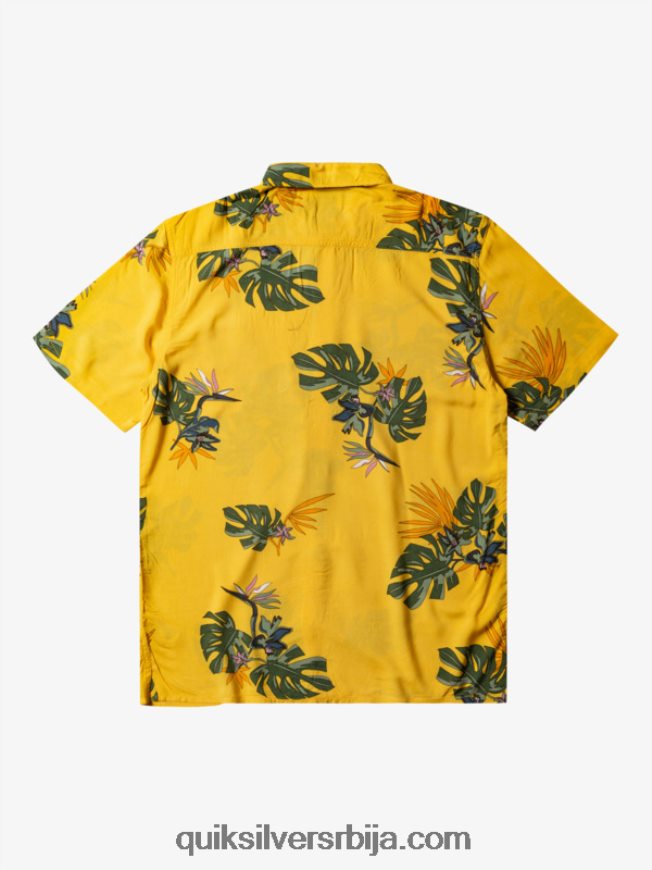 мушкарци Quiksilver цветна кошуља кратких рукава жуманце цветни сс Z824VN651